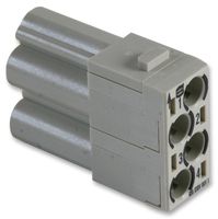09 14 004 3041 - Heavy Duty Connector, Han-Modular, Module, 4 Contacts, Plug, Crimp Pin - Contacts Not Supplied