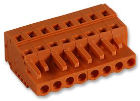 231-308/026-000 - 8 Pole Pluggable Female Connector Socket, Cage Clamp, 2.5mm2, 5.08mm Pitch