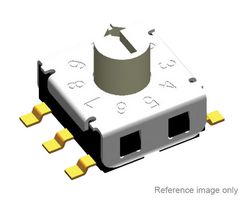 MP-RJM3-10R-Q-T/R - 10 Position Rotary Coded Switch, Decimal, 24V DC, 25mA