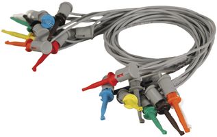 76-004A - Hook Clip Test Leads x8, 500mm, 60V, 2A