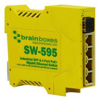SW-595 - Industrial SFP & 4 Port Unmanaged PoE+ Gigabit Ethernet Switch, DIN Mountable