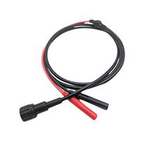 AI-21.010-1.2M - Test Lead BNC Connector Breakout to 2x Shrouded Banana Connectors, 4mm, 3A, 1.2m, Black, Red