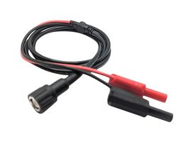 AI-21.020-1.2M - Test Lead BNC Connector Breakout to 2x Shrouded Stackable Banana Connectors, 4mm, 3A, 1.2m, Black, Red