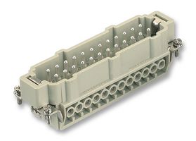 0933 024 2601 - Heavy Duty Connector, Signal, Han E, Insert, 24+PE Contacts, 24B, Plug, Screw Pin