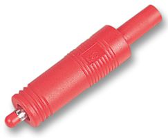 24.116-22 - 4mm Shrouded Plug to 4mm Socket Test Lead Adaptor in Red