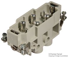 0938 006 2601 - Heavy Duty Connector, 4/2+PE Power-Signal, Han-Com, Insert, 7 Contacts, 16B, Plug, Screw Pin