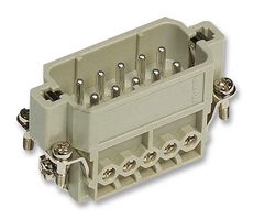 0920 010 2612 - Heavy Duty Connector, 10+PE Signal, Han A, Insert, 11 Contacts, 10A, Plug, Screw Pin
