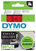 S0720720 - D1 Standard Label Tape - 9mm x 7m Black on Red