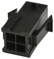 43020-0400 - Micro-Fit 3.0 Plug Housing, 2 Row, with Panel Mount Ears, Halogen-Free, 4 Way