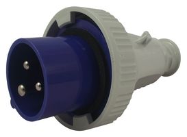 219306 - 16A, 230V, Cable Mount CEE Plug, 2P+E, Blue, IP67