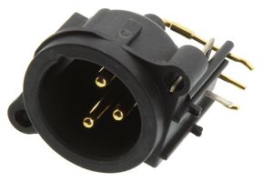 NC3MAH - XLR Panel Plug, Horizontal, PCB