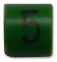 6161505 - 2.9 - 4.7mm Cable Markers Straight Cut Z11 Green 5 - 100PK