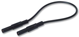 MLS GG 100/2,5 BLACK - 32A Black 4mm Banana Plug to Plug Test Lead - 1m