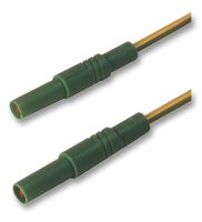MLS GG 100/2,5 YEL/GR - 32A Yellow and Green 4mm Banana Plug to Plug Test Lead - 1m