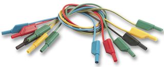 MLS WS 50/1 BLACK - 16A Black 4mm Banana Plug to Plug Test Lead - 0.5m