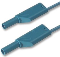 MLS WS 50/1 BLUE - 16A Blue 4mm Banana Plug to Plug Test Lead - 0.5m