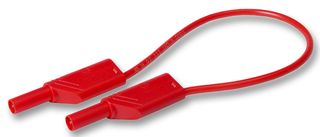 MLS WS 200/1 RED - 16A Red 4mm Banana Plug to Plug Test Lead - 2m