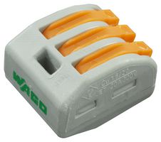 222-413 - Splicing Connector Terminal Block with Lever, 3 Way, 4mm²
