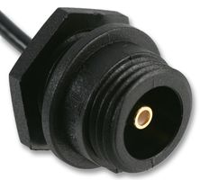 PX0414/0M50 - SMB Panel Mount Connector to Bare Ends RG174 Lead, 50 Ohm, 0.5m