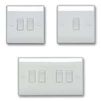 844 - 4 Gang 2 Way Light Switch, White