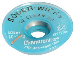 60-1-10 - Soder-Wick No Clean Desoldering Braid, 0.8mm x 3m