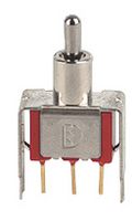 1MS3T2B4VS2RE - Toggle Switch, On-Off-On, SPDT, PCB Mount, 100mA