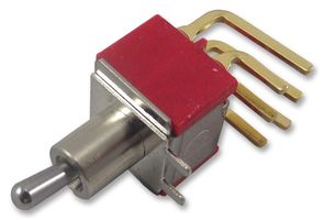 1MD1T2B4M6RE - Miniature Toggle Switch, On-On, DPDT, Right Angled PCB Mount