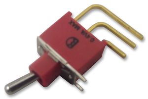 1AS1T2B4M7RE - Miniature Sealed Toggle Switch, On-On, SPDT, Right Angled PCB Mount