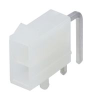 39-30-1020 - Mini-Fit Jr. Header, 2 Row, Right Angle, with Snap-in Plastic Peg PCB Lock, 2 Way