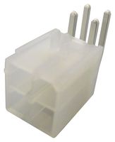 39301040 - Mini-Fit Jr. Header, 2 Row, Right Angle, with Snap-in Plastic Peg PCB Lock, 4 Way