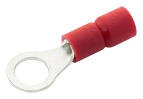 RVES1-4. - Red 4mm Ring Crimp Terminal, 100 Pack