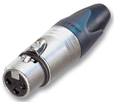 NC3FXX-D - XLR Socket, Nickel, 3 Pole, 100 Pack