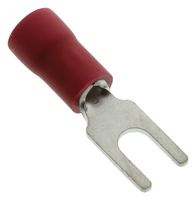 FVWS1.25-B3A (LF) - Crimp Terminal, Fork, 3mm, Red, 100 Pack