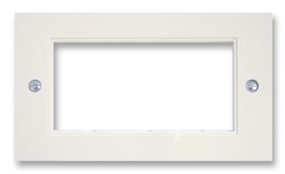 304202 - 2 Gang 4 Euro Module Plate, White