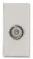 304254 - Single F Type Connector Euro Module, White