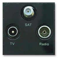 304263 - Triplexed TV/FM-DAB/SAT Euro Module, Black