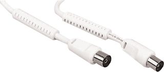 JR9009/1.5M WH WFILTER-ROHS - 100Hz TV Coaxial Male to Male Lead, 1.5m White