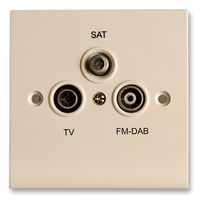 PROOUT13 - TV, FM/DAB & Satellite Screened Triplex Socket White