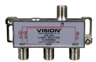 V26-203 - 3-Way Splitter DC Pass 5-2400MHz V26-203