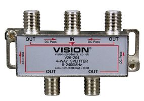 V26-204 - 4-Way Splitter DC Pass 5-2400MHz V26-204