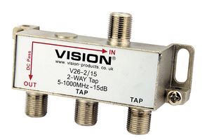 V26-2/15 - 2-Way 15dB MATV Tap V26-2/15