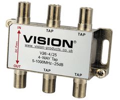 V26-4/25 - 4-Way 25dB MATV Tap V26-4/25