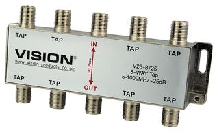 V26-8/25 - 8-Way 25dB MATV Tap V26-8/25