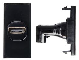 MW763B - HDMI to HDMI Right-Angled Module Black