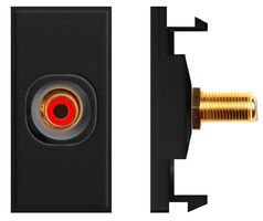 MW773REDB - Red RCA to F-Type Connector Module Black