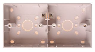 PATBET32 - Twin Gang Pattress Box 32mm with Earth Post