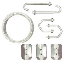 K7 - Large Aerial Fixing Repair Kit with 2.5" V Bolts & Ferruled Chimney Lashing. 2" O/D