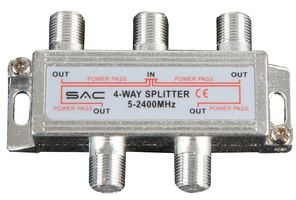 AE5354 - 4-Way Indoor Splitter with DC Pass