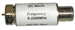 V17-018 - V17-018 Coaxial DC Block, F-Male to F-Female, Pack of 20