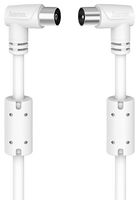 205059 - Right-Angled Coaxial Fly Lead, Plug to Socket, 10m, White